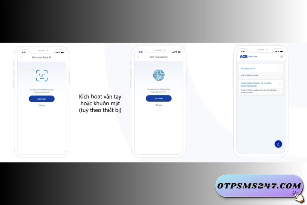 otpsms247 huong dan lay ma kich hoat acb safekey 03