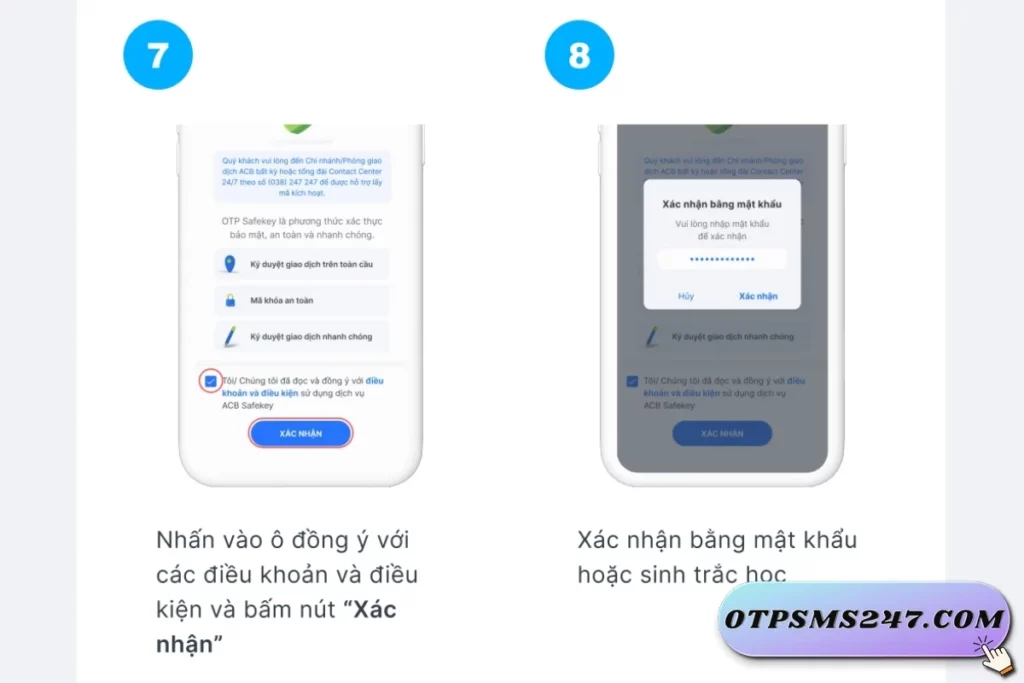 otpsms247 huong dan lay ma kich hoat acb safekey 09